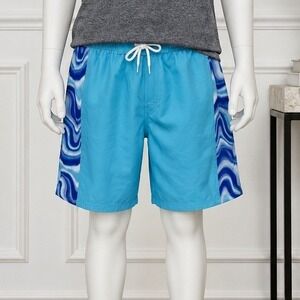 Ocean Gear Boys Swim Shorts Turquoise‎ Swirl UPF 50 Plus XXL 18